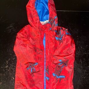 Marvel Red and Blue Spider-Man Kids Hooded Jacket rain coat